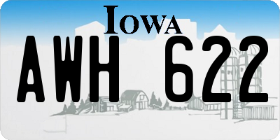 IA license plate AWH622