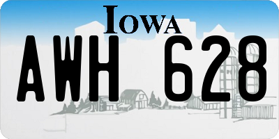 IA license plate AWH628