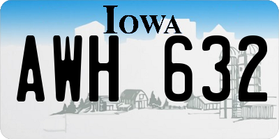 IA license plate AWH632