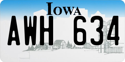 IA license plate AWH634