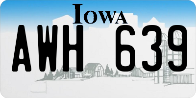 IA license plate AWH639