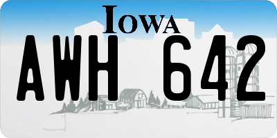 IA license plate AWH642