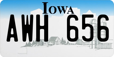 IA license plate AWH656