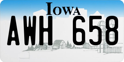 IA license plate AWH658