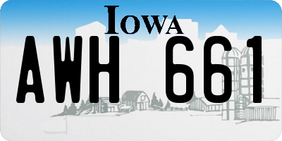 IA license plate AWH661