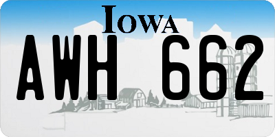 IA license plate AWH662