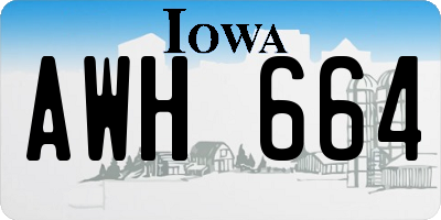 IA license plate AWH664