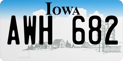 IA license plate AWH682