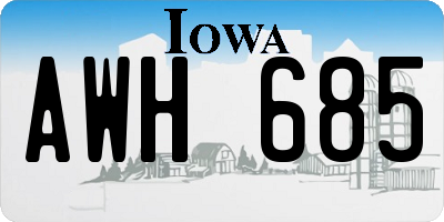 IA license plate AWH685