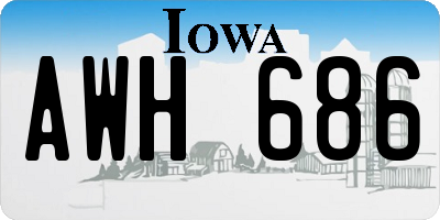 IA license plate AWH686