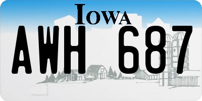 IA license plate AWH687
