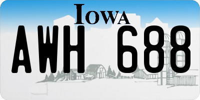 IA license plate AWH688