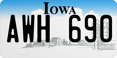 IA license plate AWH690
