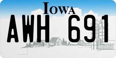 IA license plate AWH691