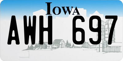 IA license plate AWH697