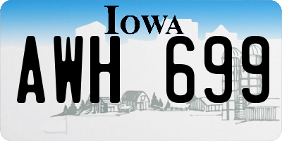 IA license plate AWH699