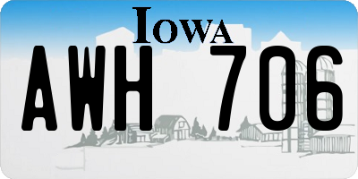 IA license plate AWH706