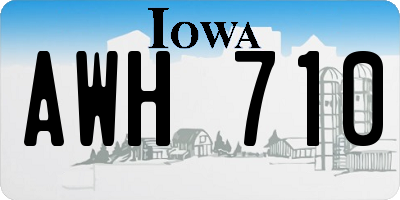 IA license plate AWH710