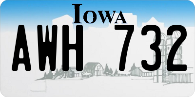 IA license plate AWH732