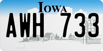 IA license plate AWH733
