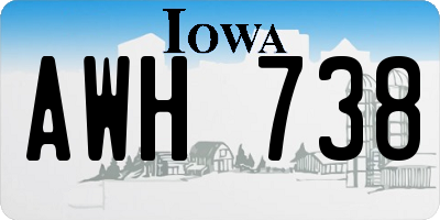 IA license plate AWH738