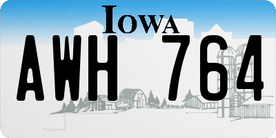 IA license plate AWH764
