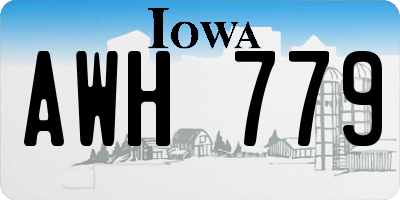 IA license plate AWH779