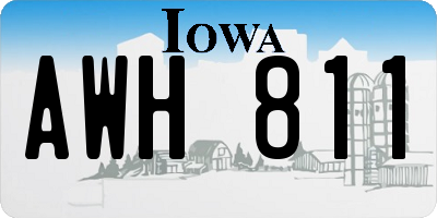 IA license plate AWH811