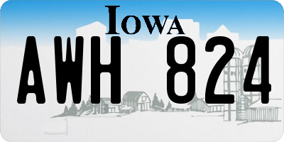 IA license plate AWH824