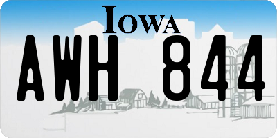 IA license plate AWH844