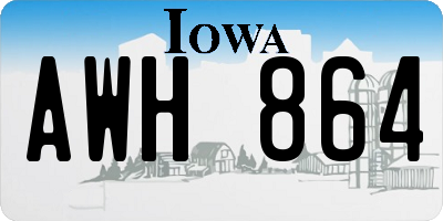 IA license plate AWH864