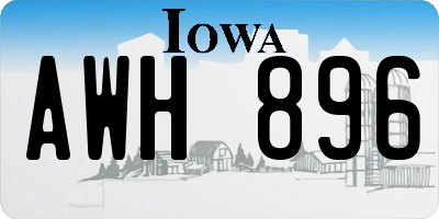 IA license plate AWH896