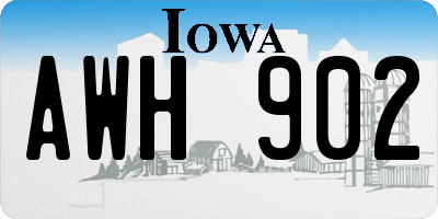 IA license plate AWH902