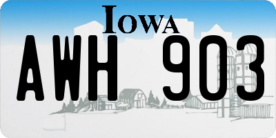 IA license plate AWH903