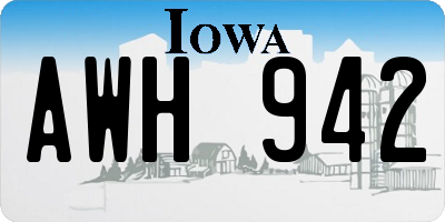 IA license plate AWH942