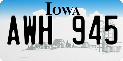 IA license plate AWH945