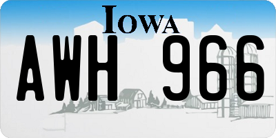 IA license plate AWH966