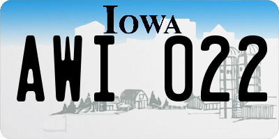 IA license plate AWI022