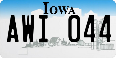 IA license plate AWI044