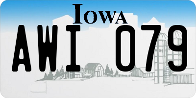 IA license plate AWI079
