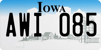 IA license plate AWI085