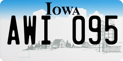 IA license plate AWI095