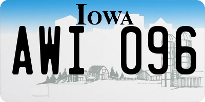 IA license plate AWI096