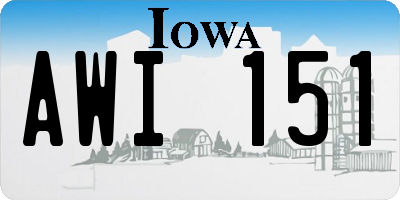 IA license plate AWI151
