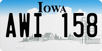 IA license plate AWI158