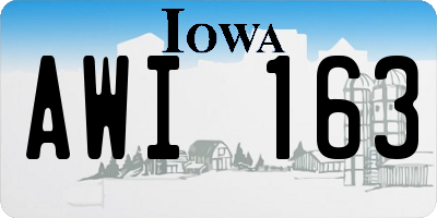 IA license plate AWI163