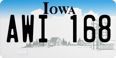 IA license plate AWI168