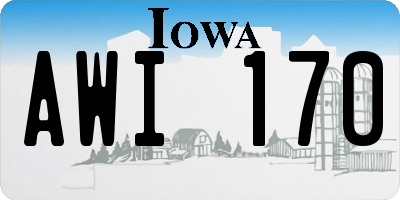 IA license plate AWI170
