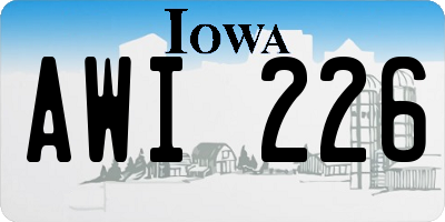 IA license plate AWI226