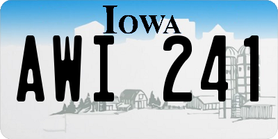 IA license plate AWI241